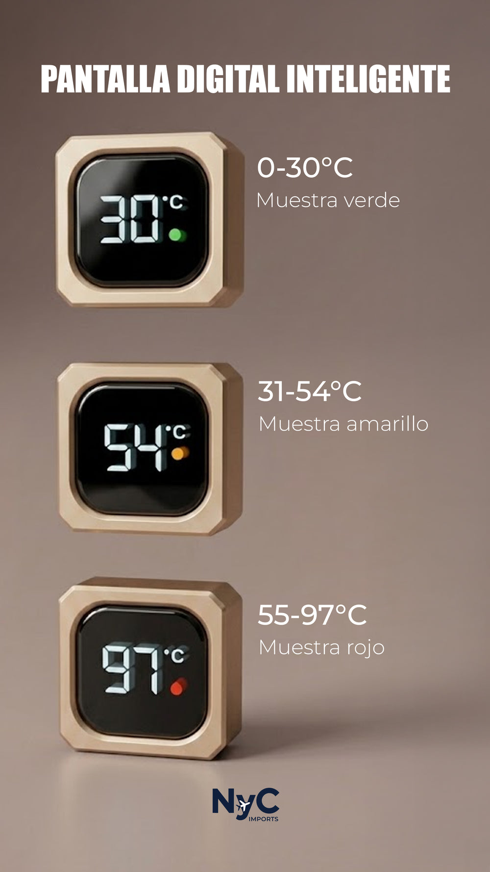Vaso Térmico Digital Inteligente con Pantalla de Temperatura
